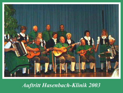 Auftritt Hasenbach-Klinik 2003